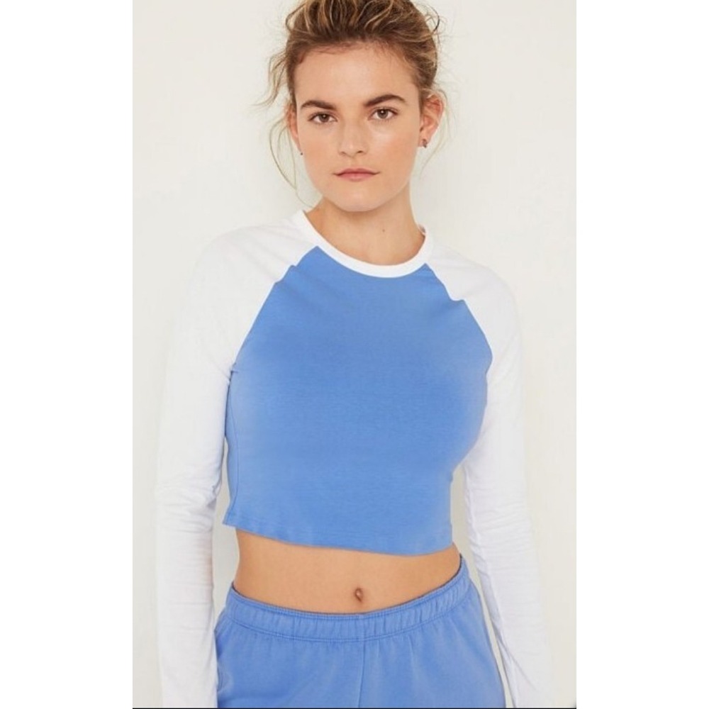 Soft Girl PINK Victoria's Secret Crop Top Long Sleeve‎ T-Shirt Womens